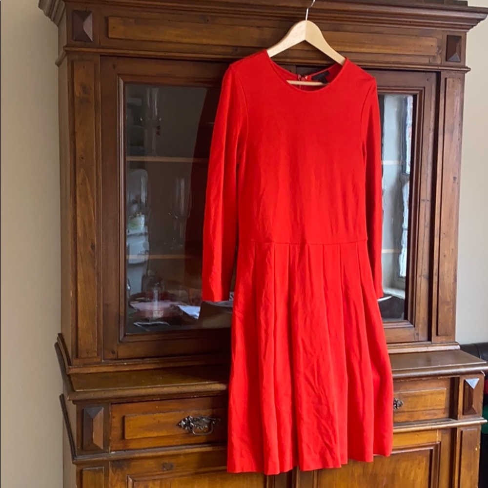 Red JCrew Jersey Dress
